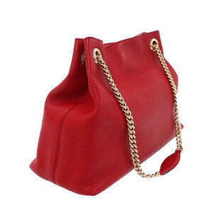 Gucci Shoulder Chain leather Bag pebbled Soho Tote